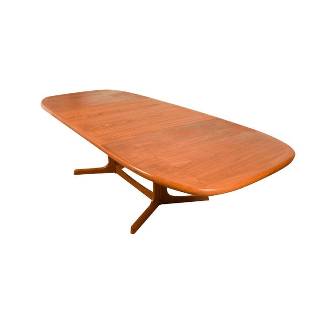 Dyrlund Danish Mid-Century Teak Expandable Dining Table For Sale - Image 4 of 12