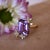 Not Yet Made - Made To Order Kai Amethyst White Sapphire Butterfly Ring in 14k Gold Ring, size 9.5 For Sale - Image 5 of 11