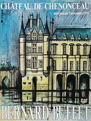 1993 Bernard Buffet Château De Chenonceau Poster
