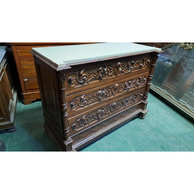Antique Como Renaissance Chest of Drawers, 1890s For Sale - Image 5 of 6