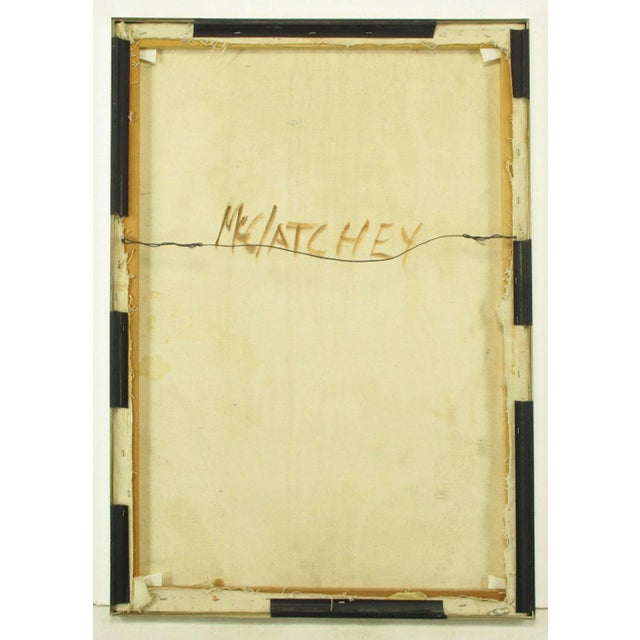 Metal Abstract Earth Tone Acrylic on Canvas by McClatchey For Sale - Image 7 of 7