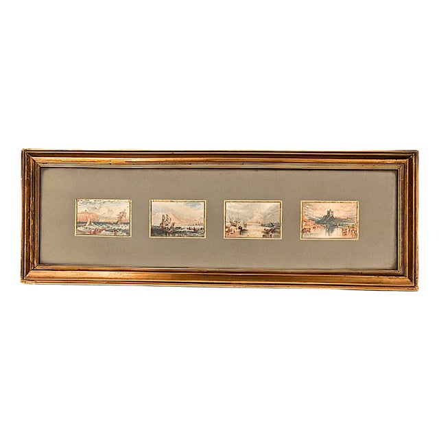 S. H. Biles, Landscape Painting, 1800s, Acrylic on Watercolor Paper For Sale