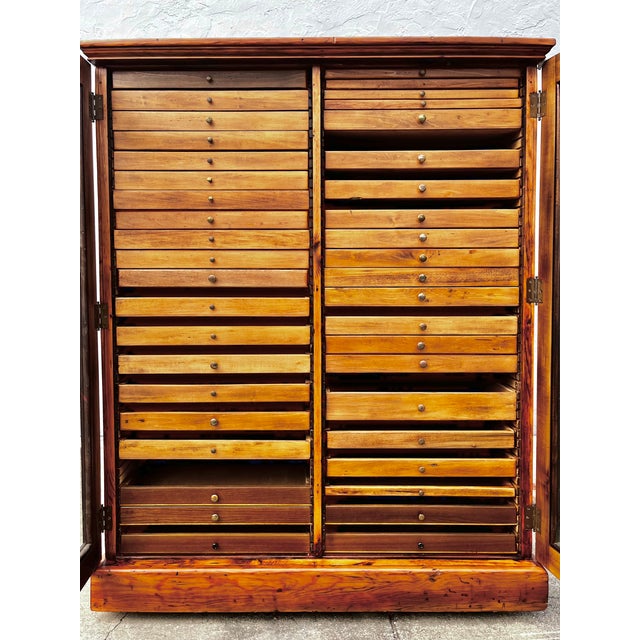 Wood Antique Collector's or Specimen Cabinet | Late 19th Century For Sale - Image 7 of 18