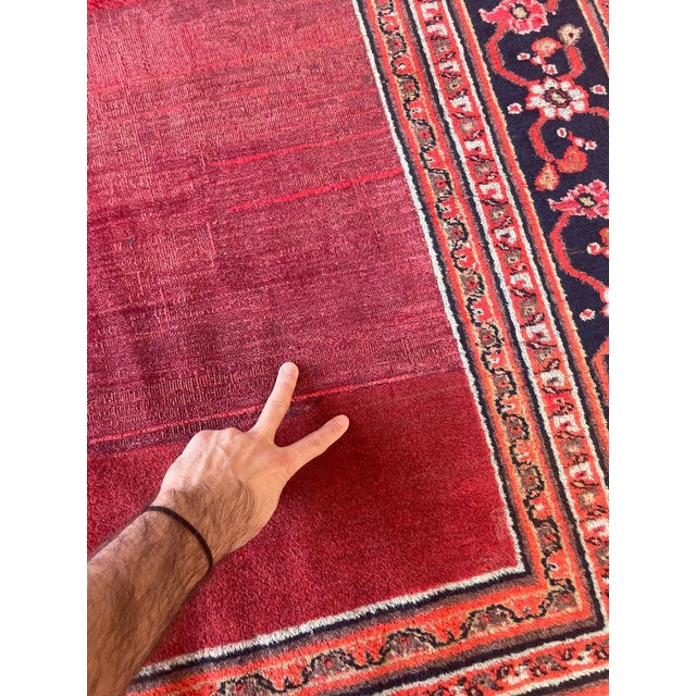 PALATIAL ANTIQUE CARPET Northeast Khorrassan Gem with Smokey Wine, Rug 13.2 x 15.7 For Sale - Image 15 of 17