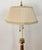 Hollywood Regency Vintage Tall Brass Candlestick Lamp With Shade For Sale - Image 3 of 10