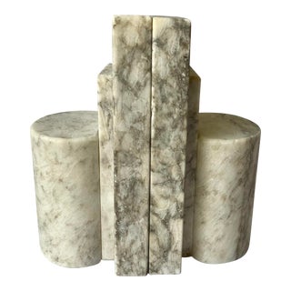 1930s Art Deco Marble Bookends From Italy - a Pair For Sale