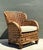 Brown Vintage French Cane Lounge Chair For Sale - Image 8 of 17