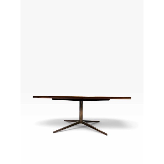 Mid-Century Modern 1960s Mid-Century Modern Attributed to Florence Knoll Large Oval Rosewood Table Desk (96") For Sale - Image 3 of 11