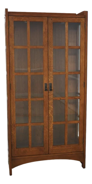 Stickley Mission Oak 2 Door Cabinet Bookcase