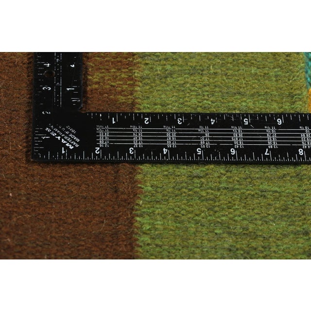 Textile Signed Vintage Swedish Pictorial Rollakan Rug - 03'10 X 03'01 For Sale - Image 7 of 10