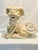 Whimsical, regal, and impressive in scale, this Turtle and Crane find is a monumental Circa 1980s ceramic Foo Dog...