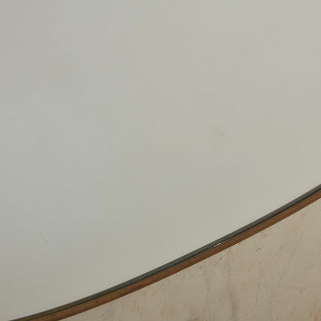 Mid-Century Modern Modern Brass Mirror with Rounded Corners, France 20th Century For Sale - Image 3 of 12