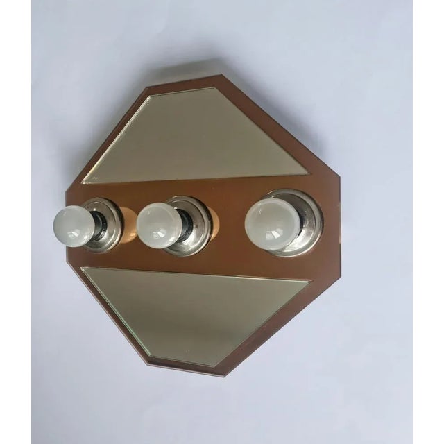 Metal Mirror Wall Lamp from Fischer Leuchten, Germany, 1980s For Sale - Image 7 of 12