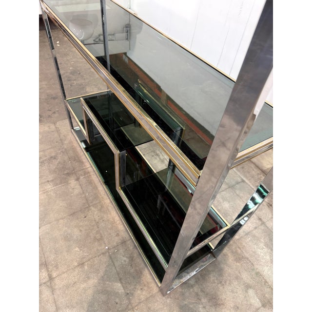 Romeo Rega Chrome and Brass Étagère / Library, Italy, 1970s For Sale In Los Angeles - Image 6 of 10