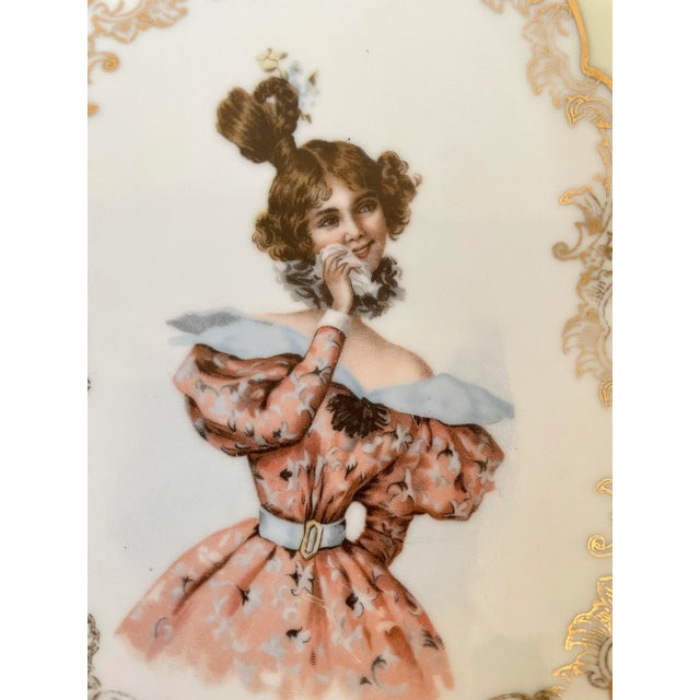 Here is a beautiful shallow bowl made in the late 1800's/early 1900's in Germany by S.&C., Z&R Co. The piece has a lovely...