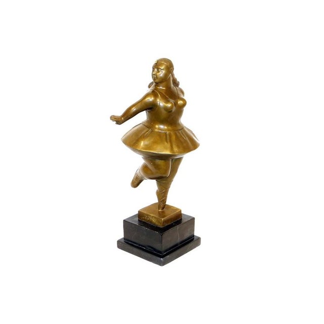 Modern Woman Dancer Sculpture, 20th Century, Bronze For Sale - Image 3 of 7