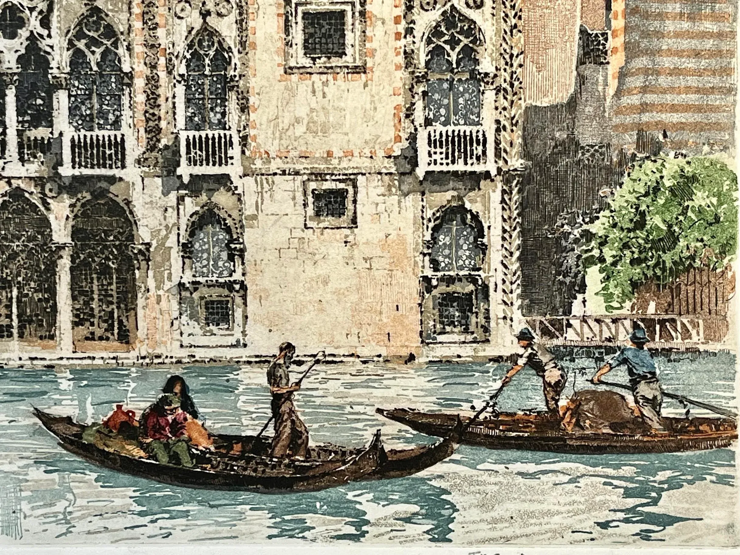 vintage-color-etching-venice-