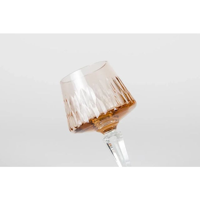 Vintage German Colored Crystal Glasses, 1960s, Set of 6 For Sale - Image 6 of 12