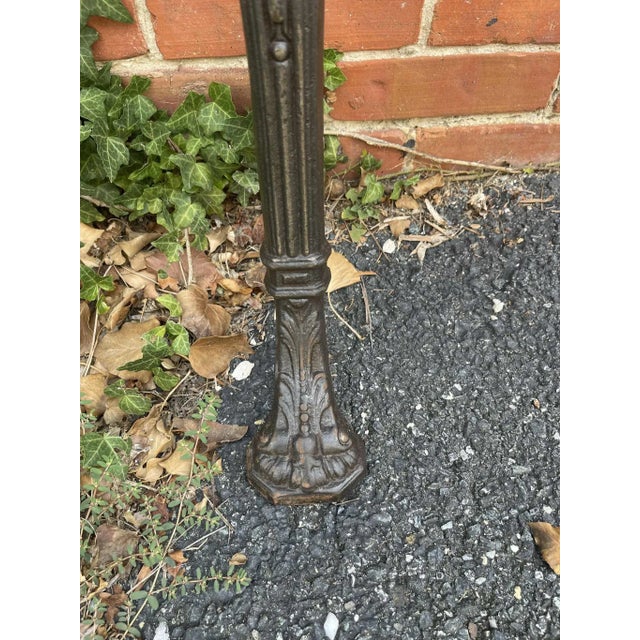 Queen Victoria Era Console Table Cast Iron With Faux Marble For Sale - Image 6 of 8