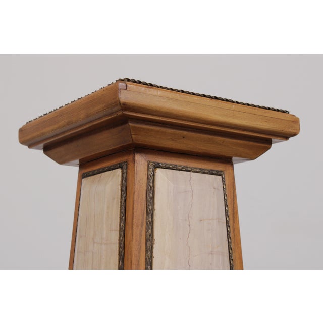 Pair Vintage Marble Panel Neoclassical Pedestals For Sale In Philadelphia - Image 6 of 15