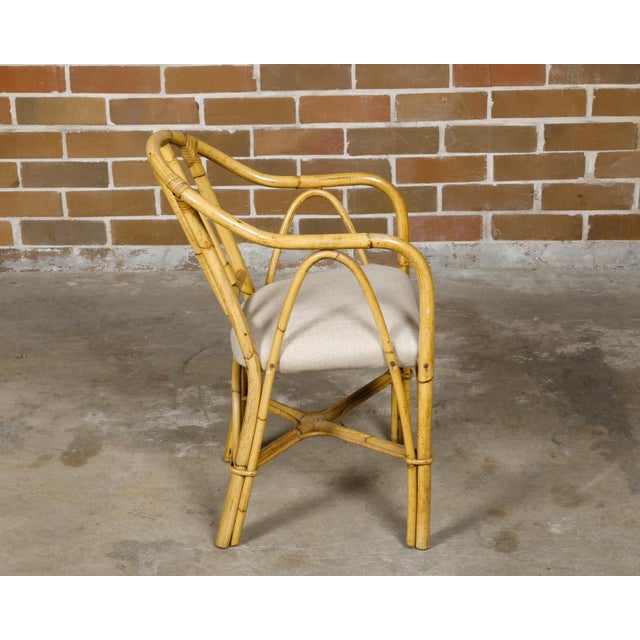 Country Style Bamboo 1920s English Chair with Custom Upholstery For Sale In Atlanta - Image 6 of 12