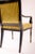 Mid 20th Century Empire Style Black Chair With Gilding and Stripe Velvet For Sale - Image 11 of 12