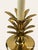 Gold Vintage Polished Brass Pineapple Lamp With White Metal Shade For Sale - Image 8 of 10