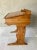 Mid-Century Modern Mid 20th-Century Solid Maple Wood Schoolmaster’s Slant Top Trestle Base Desk - Attributed to Baumritter For Sale - Image 3 of 13