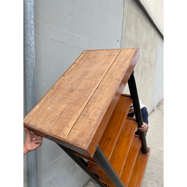 Wood 1940s Vintage Four Tiered Etagere For Sale - Image 7 of 7