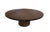 This is a gorgeous "Ebonized" walnut dining table with a 2" thick, dark grained top and a custom industrial steel base....