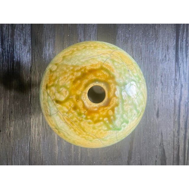 Ceramic Vintage Raku Studio Pottery Vase by Joe Winter For Sale - Image 7 of 9