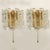 Ice Glass Wall Sconces with Brass Tone by J. T. Kalmar, Austria, Set of 6 For Sale - Image 3 of 12