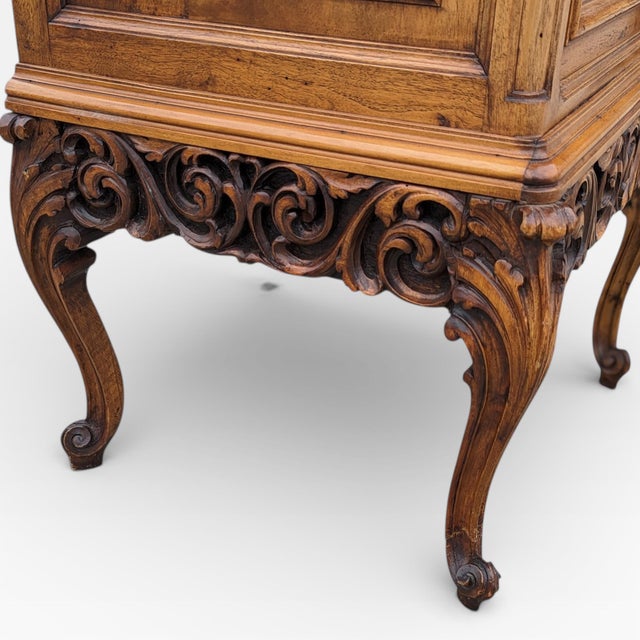 Continental Carved Walnut Sideboard With Sculptural Apron For Sale In Los Angeles - Image 6 of 10