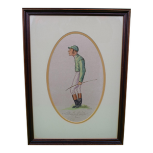 g.a. Baird Jockey C1887 Watercolour by Astor