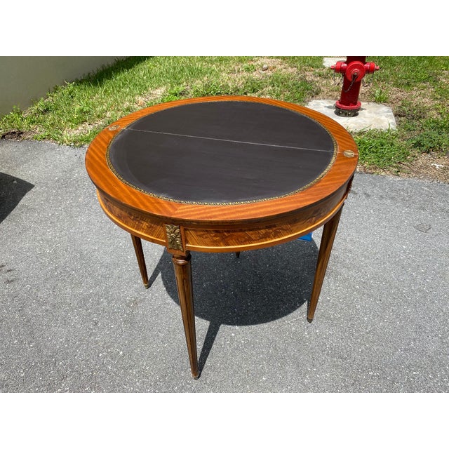 Vintage MidCentury Inlay Folding Game Table Chairish