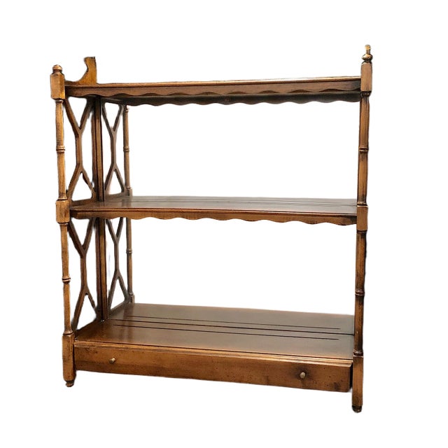 If you’ve begun collecting small decorative items, this is for you. On offer is a vintage mahogany étagère to hang on the...