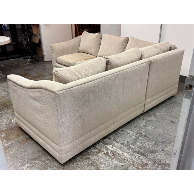 Kravet Custom Chenille Two Piece Sectional For Sale In San Francisco - Image 6 of 12