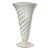 Vintage Murano Large White Copper Aventurine Ribbons Italian Art Glass Footed Flower Vase For Sale