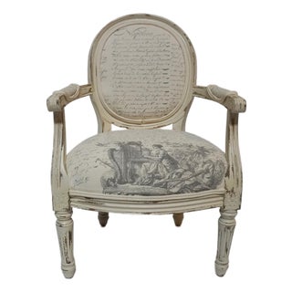 Late 20th Century Child’s Armchair in the Style of Louis XVI For Sale