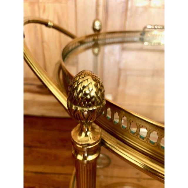 Vintage Brass Serving Trolley, 1950s For Sale - Image 9 of 18