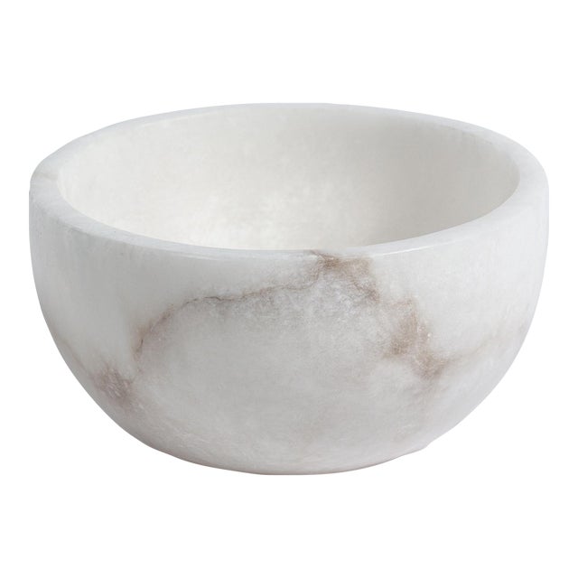 Baltic MultiServe White Alabaster Bowl, 5" For Sale