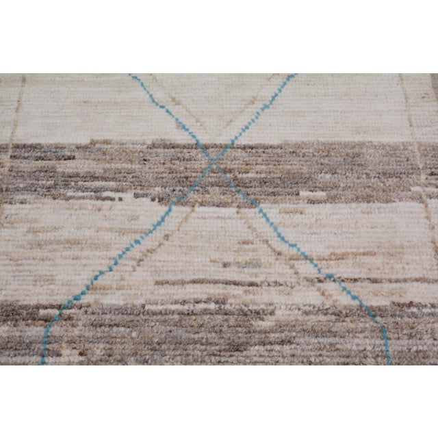 Moroccan Moroccan Hand Knotted Wool Rug, 2'10"x12'3" For Sale - Image 3 of 5