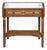 French Marble Top Faux Bamboo Side Table For Sale