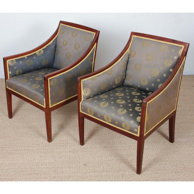 Armchairs in the style of Jean-Michel Frank, 1930s, Set of 2 For Sale - Image 3 of 6