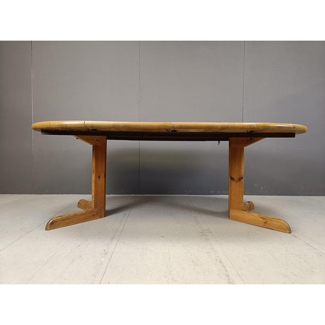 Pine Wood Dining Set by Rainer Daumiller for Hirtshals Savvaerk, 1980s, Set of 5 For Sale - Image 11 of 12