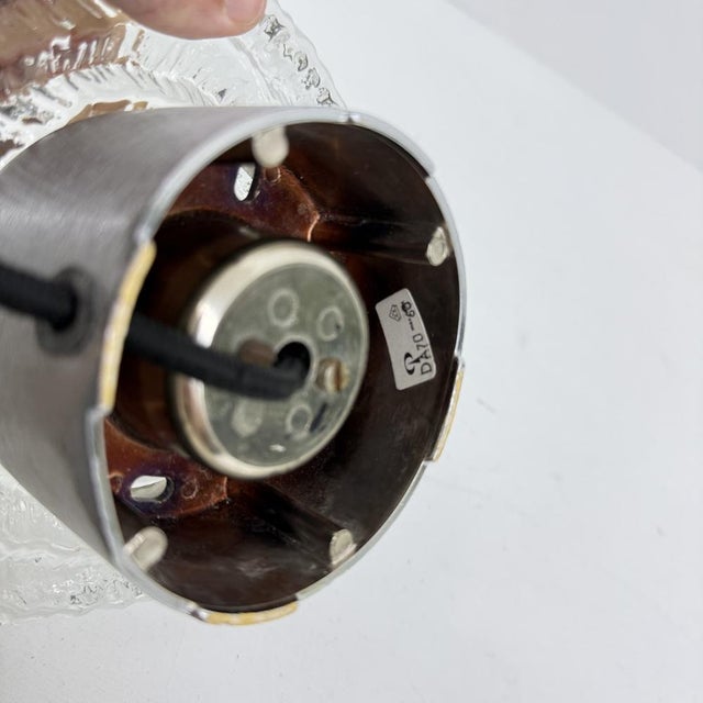 Ice Glass Wall Light or Flush Mount from Peill & Putzler, 1970s For Sale - Image 6 of 18