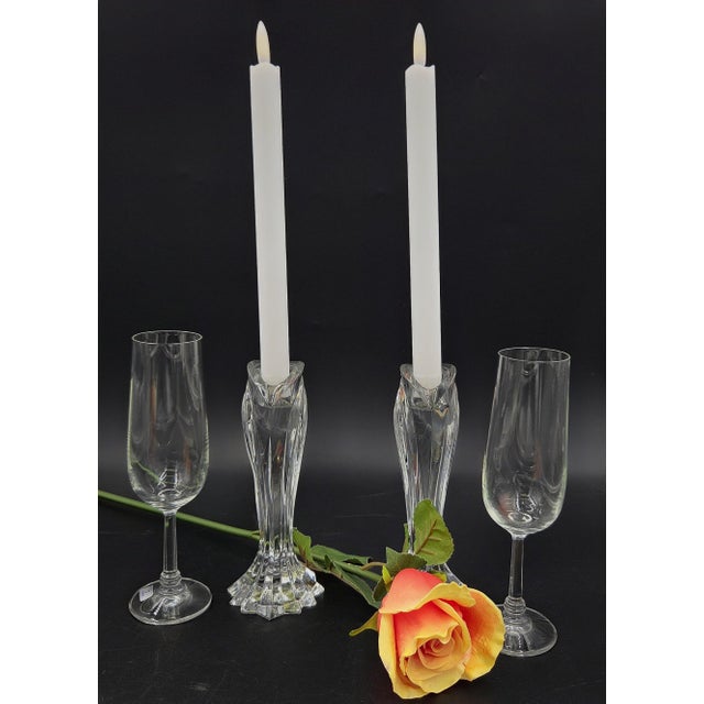 Late 20th Century Lenox Artic Bloom Crystal Candlestick Holders- A Pair For Sale - Image 17 of 18
