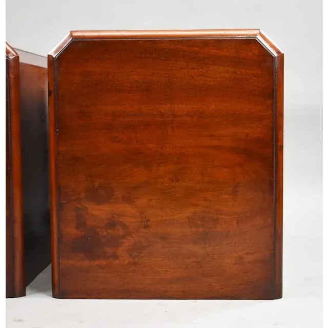 Brown Victorian Mahogany Bedside Tables, 1889, Set of 2 For Sale - Image 8 of 9