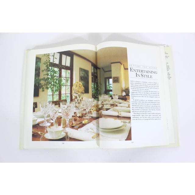 1980s 1988 Vogue Entertaining Hard Cover Book With Dust Jacket White Cookbook Table Setting Entertain Style For Sale - Image 5 of 8