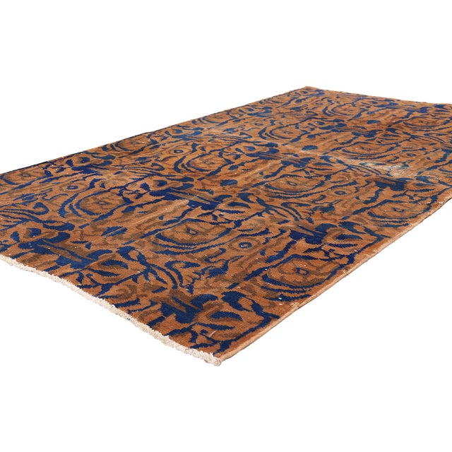 54076 Zeki Muren Vintage Turkish Sivas Rug, 03'09 x 06'07. The Shadow Lexicon: A Zeki Müren Sivas Masterpiece of Abstract...